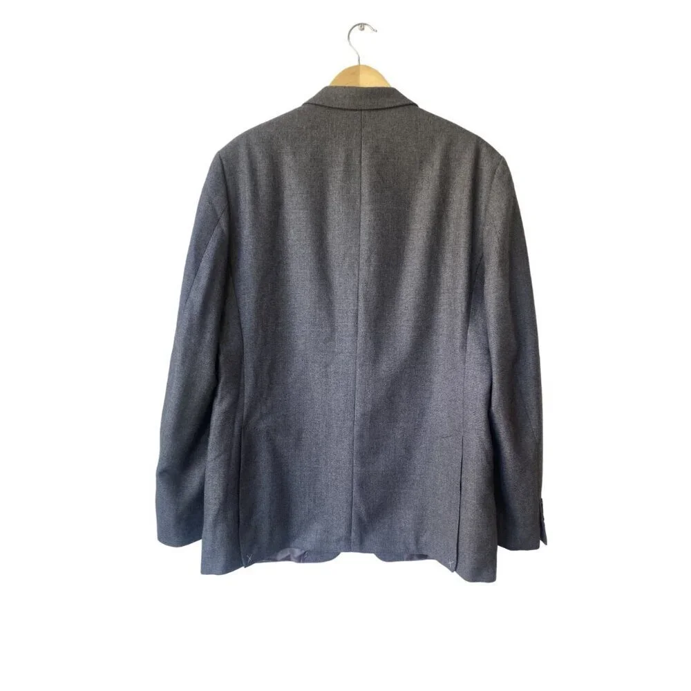 Lauren Ralph Lauren Mens Wool Suit Jacket Blazer Size 44 Long‎ Gray Two Button